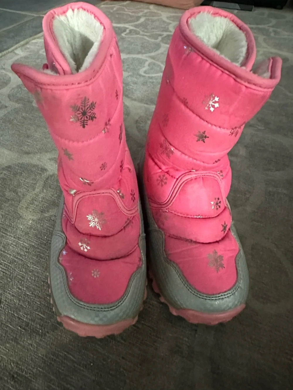 Coga Kids' Pink/Silver Winter Snow Boots